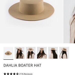 GIGI PIP Dahlia Boater Hat in Tan
